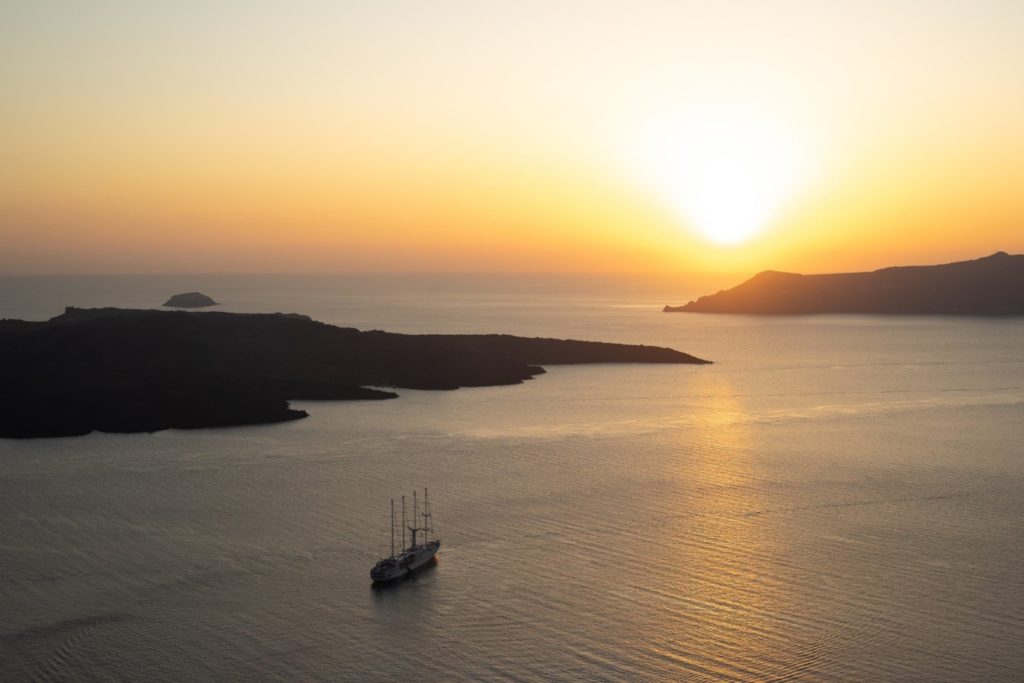 sunset greek islands