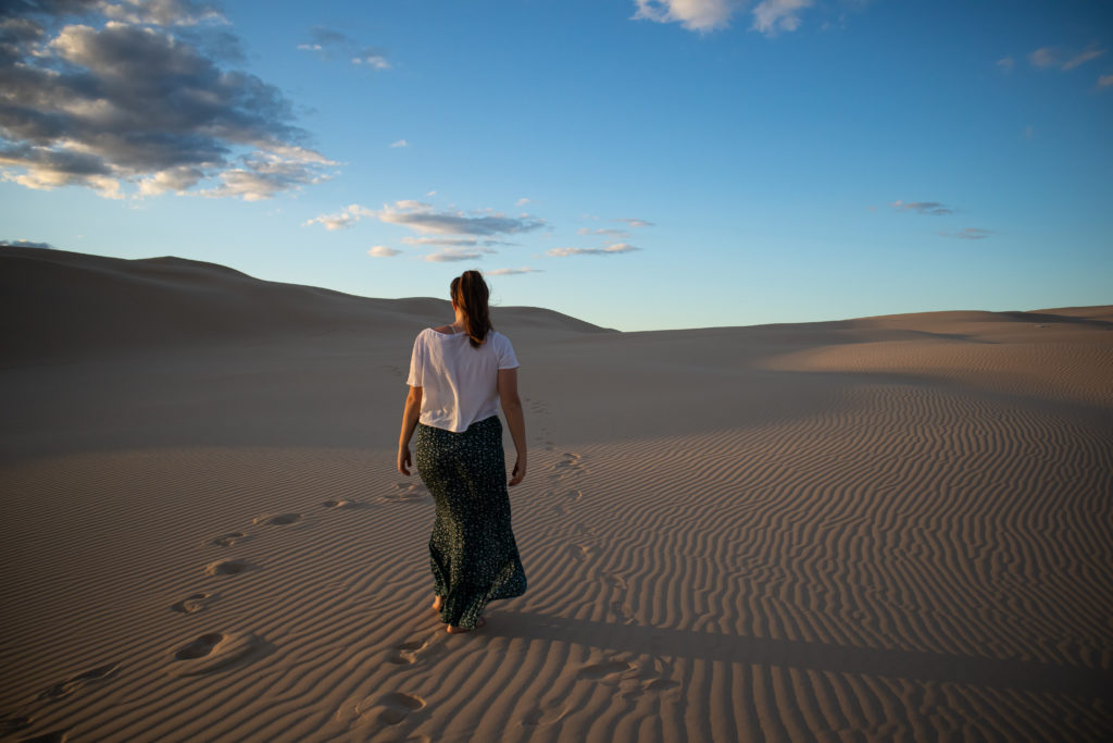 Things to do in Port Stephens: Stockton sand dunes at sunset