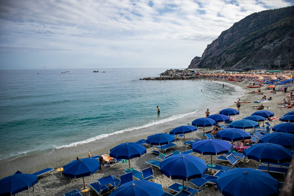 cinque terre italy: monterosso al mare beach