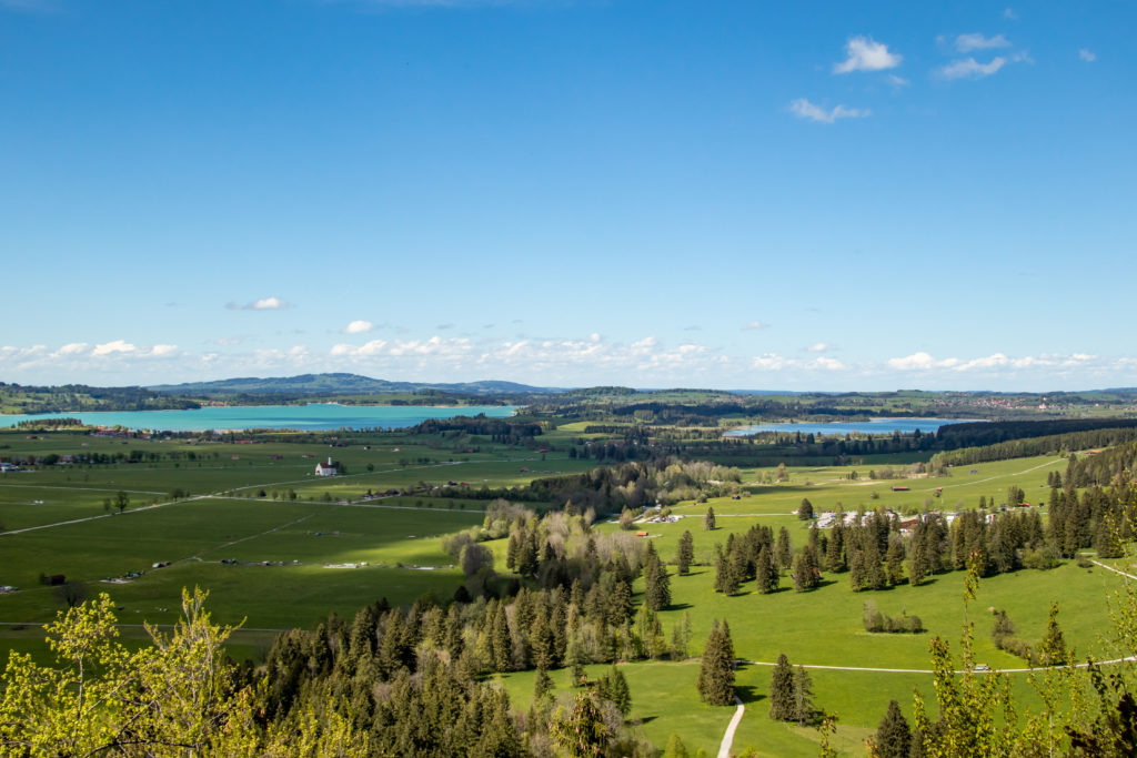 view of the Alpsee from Neuschwanstein castle