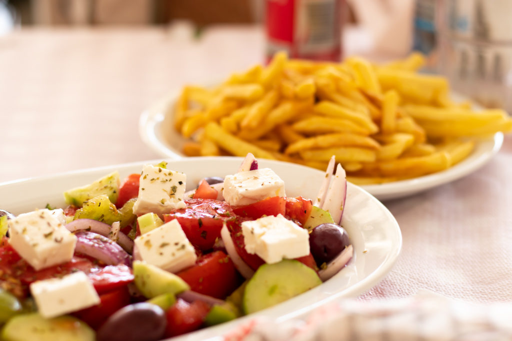 the best things to do in Corfu: greek salad